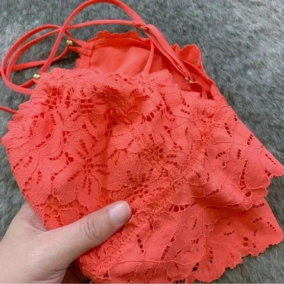 NWT Aerie Palm Lace Racerback Bralette - Picture 7 of 9